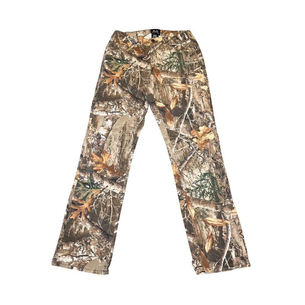 Camo Straight Leg Pants Realtree Hunting Outdoor Stretch S
